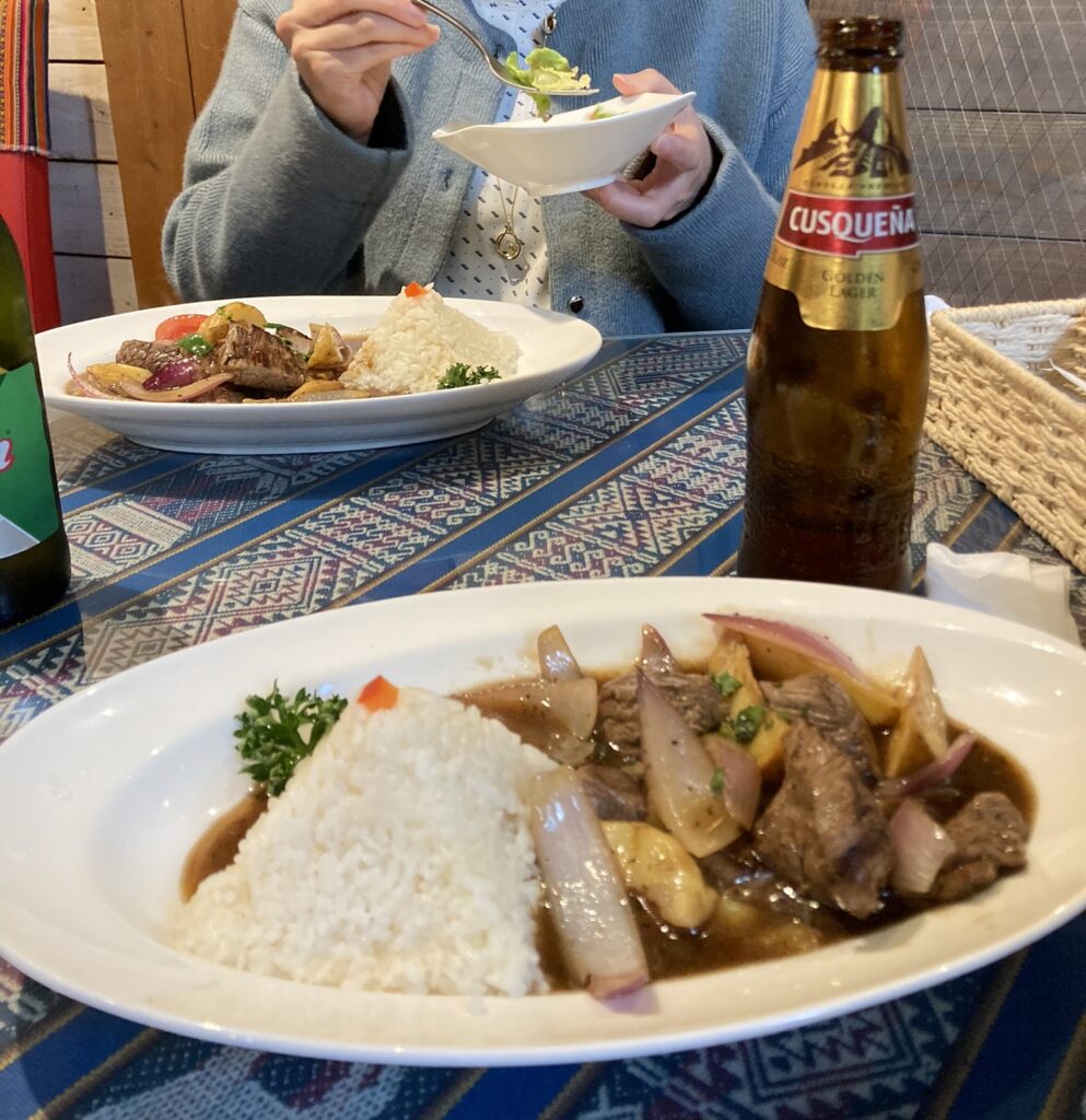 ペルー料理とビール