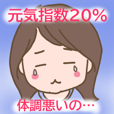 元気指数20パーセントのぴーちゃん
