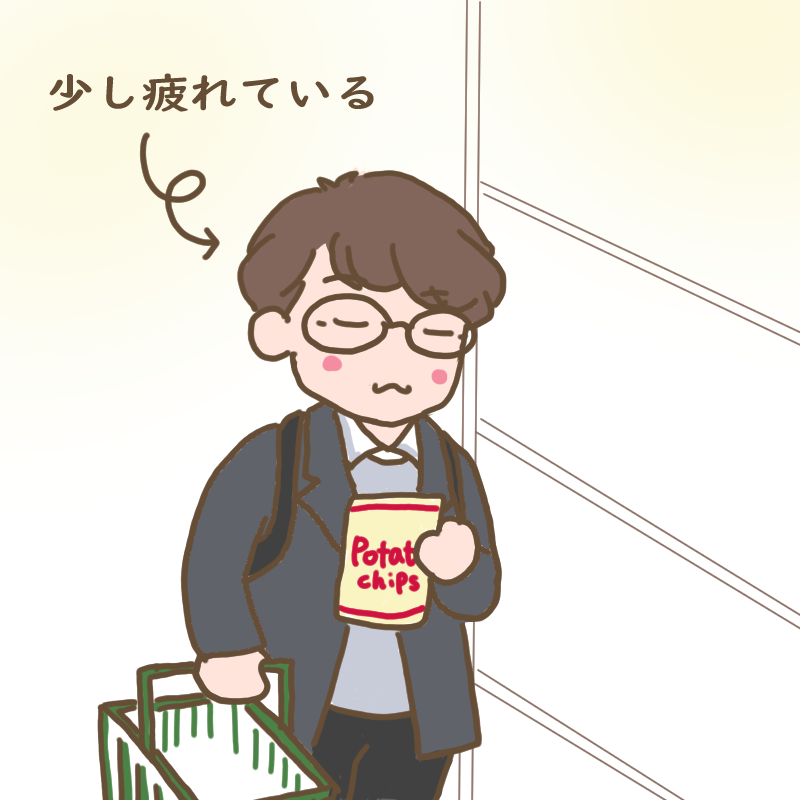 買い物をするぴーちゃんのダンナさま